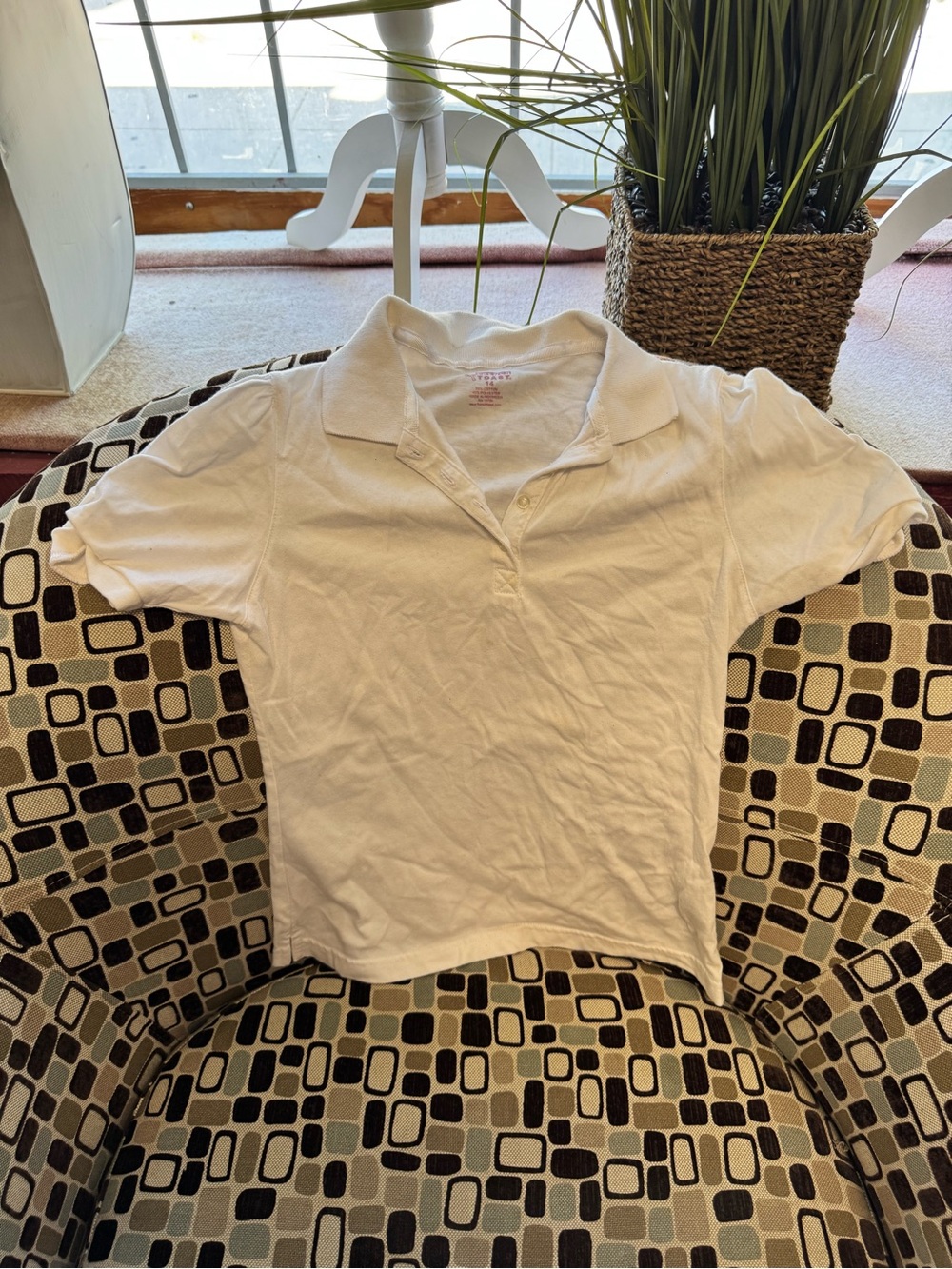 French Toast White School Polo Top